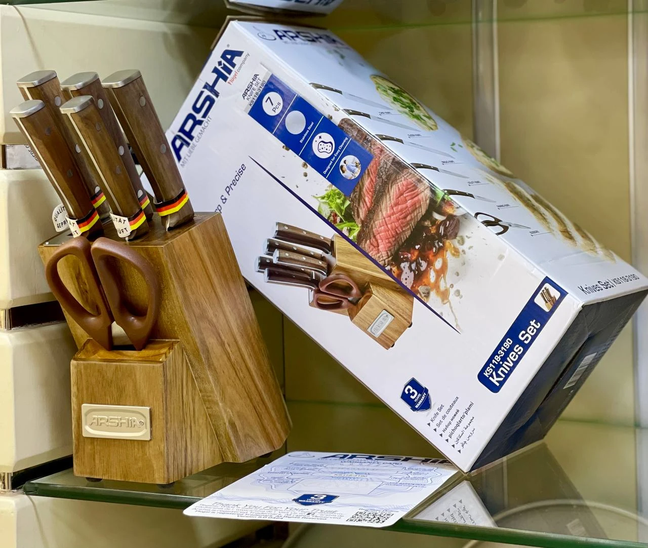 طقم سكينه صلب استالس فولاز علي استاند خشابي-منتجات ارشيا - مصر