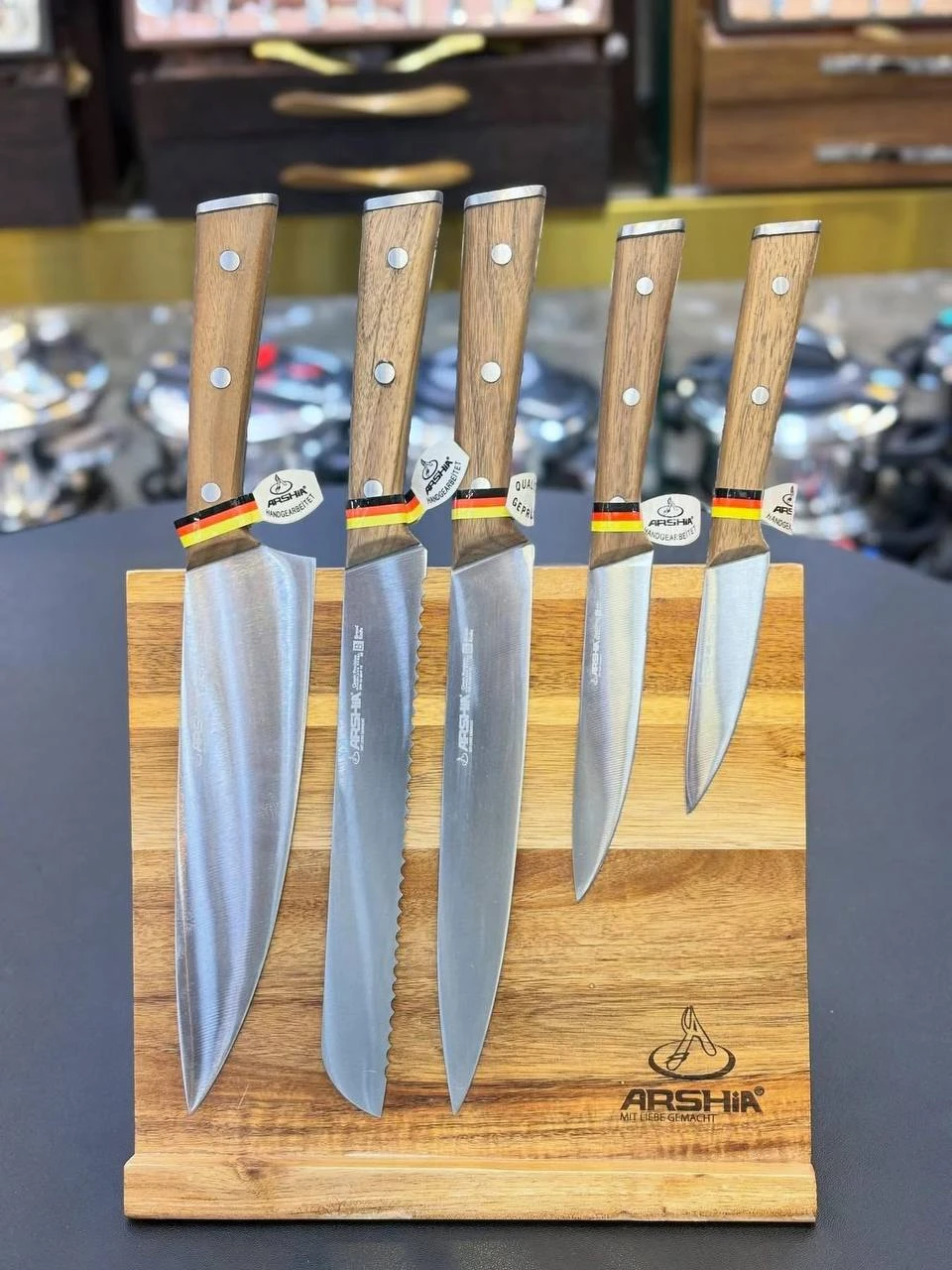 طقم سكينه صلب استالس خشابي مغناطيس-منتجات ارشيا - مصر