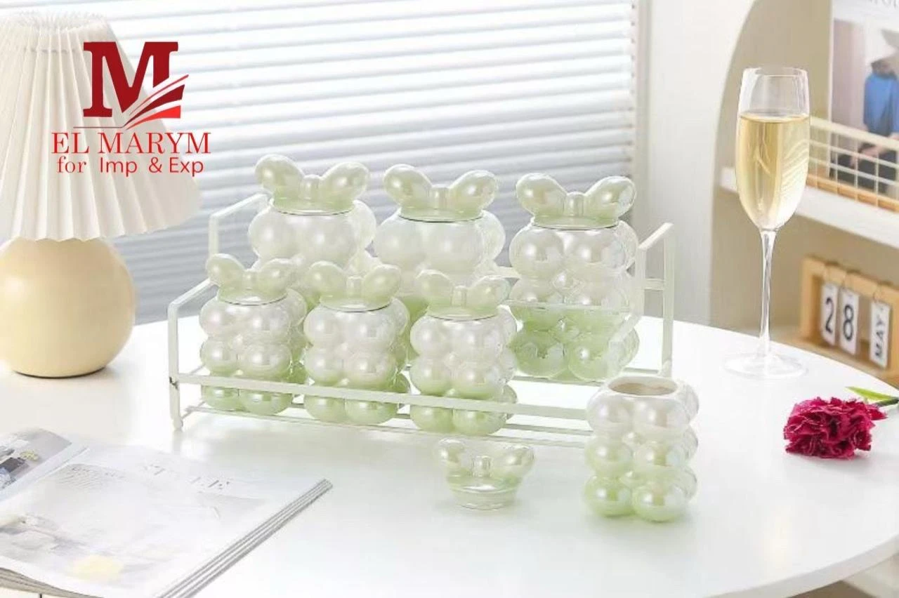 طقم توابل بورسلين لاستر لامع بابلز-منتجات ارشيا - مصر