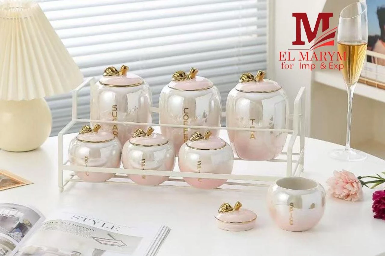 طقم توابل بورسلين لاستر لامع-منتجات ارشيا - مصر