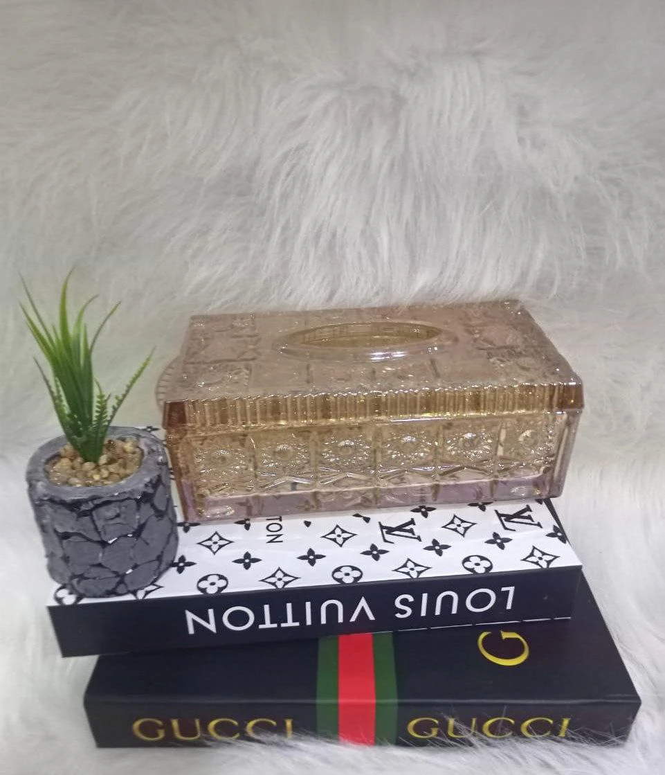 علبه منديل كرستال عسلي-منتجات ارشيا - مصر