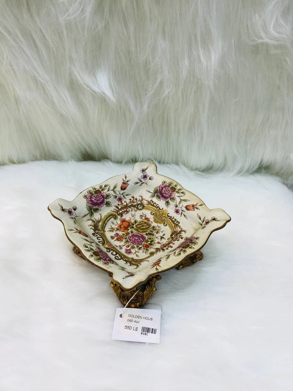 طبق فاكهه بورسلين خزفي-منتجات ارشيا - مصر