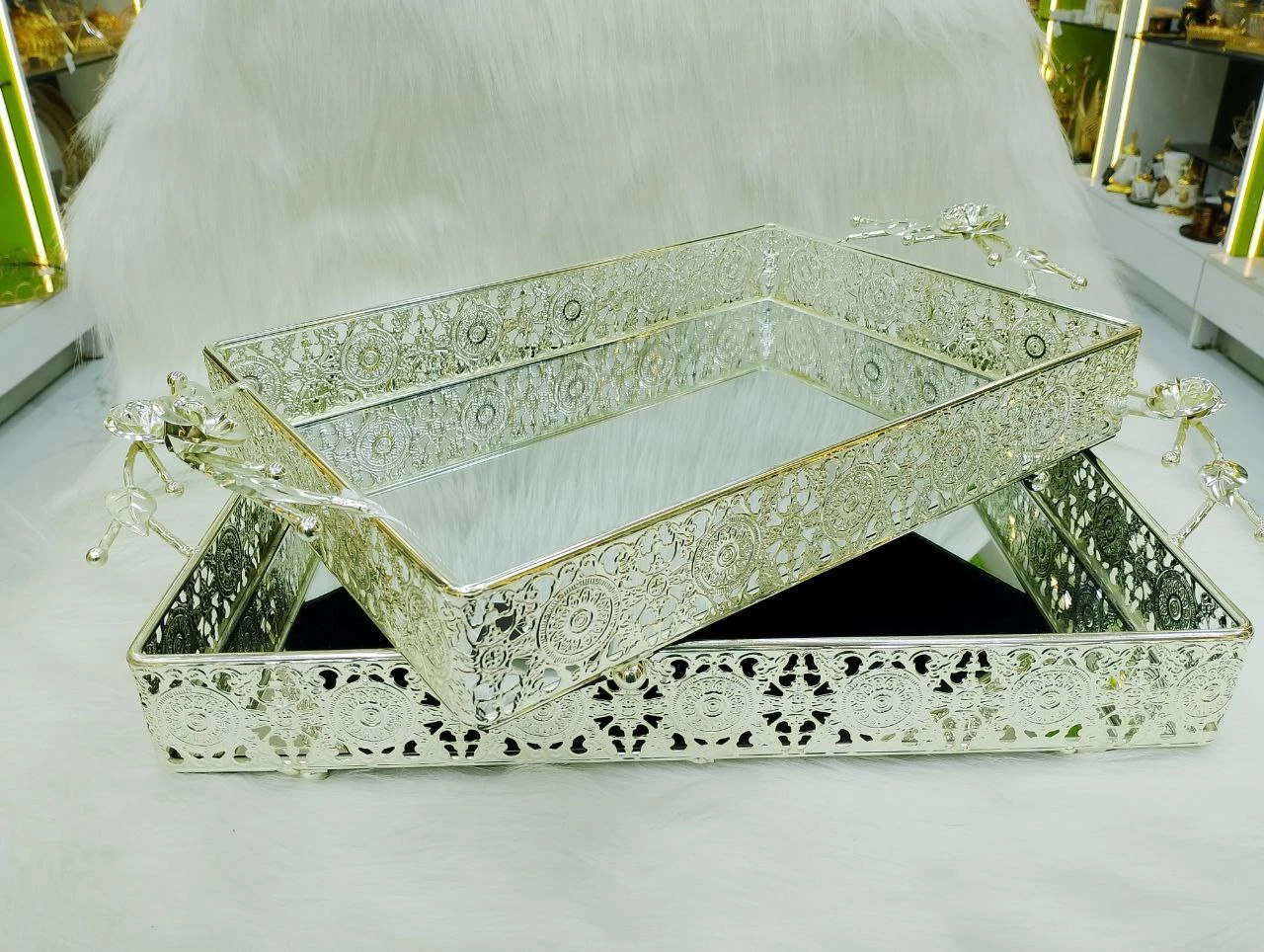 طقم صنيه سيلفر 2قطعه-منتجات ارشيا - مصر