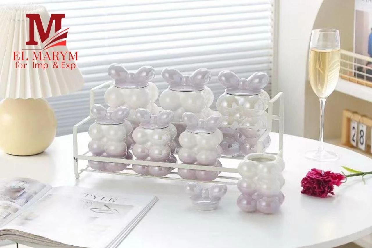 طقم توابل بورسلين لاستر لامع بابلز-منتجات ارشيا - مصر