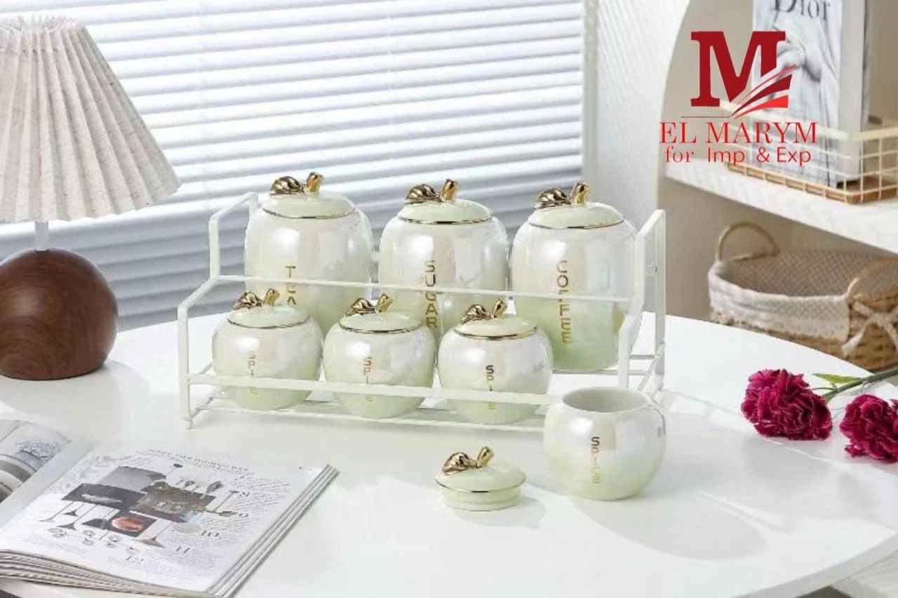 طقم توابل بورسلين لاستر لامع-منتجات ارشيا - مصر